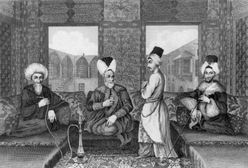Detail of Ottoman Dignitaries by (after) English School