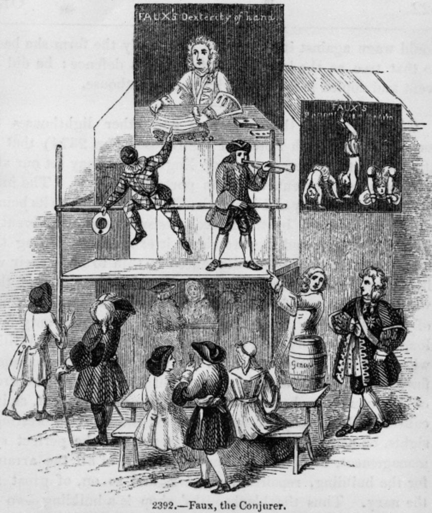 Detail of Two Adverts Relating to Faux, the Conjurer, c.1731-34 by English School