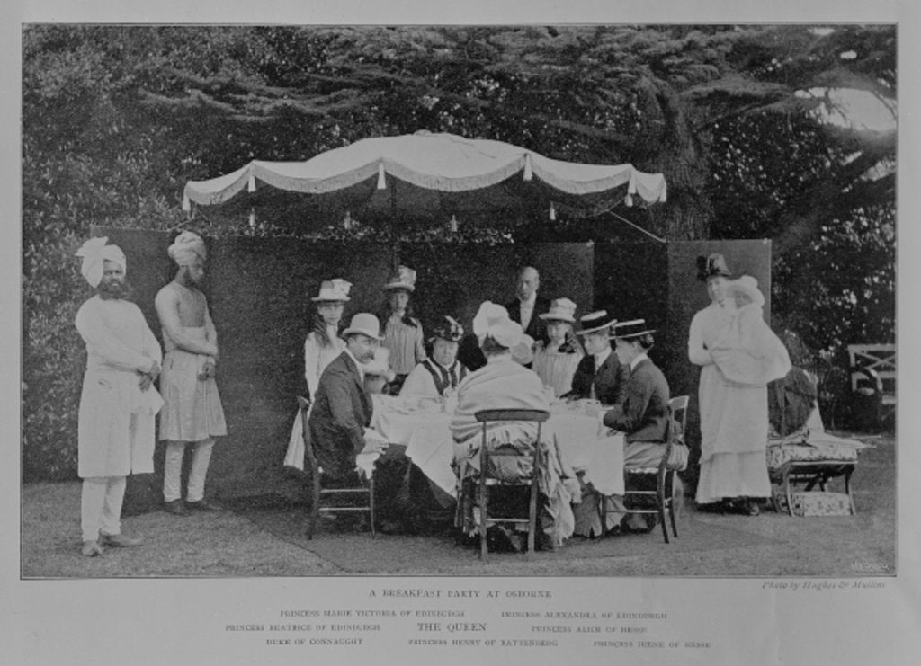 Detail of A Breakfast Party at Osbourne by English Photographer