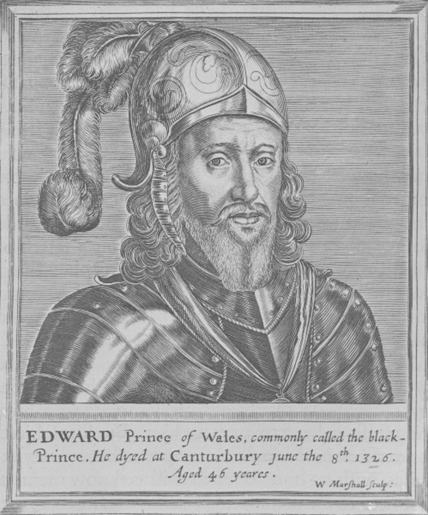 Detail of Edward, the Black Prince by William Marshall