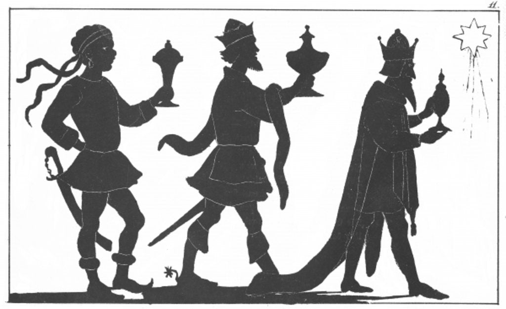 Detail of Silhouette of the Three Kings by English School