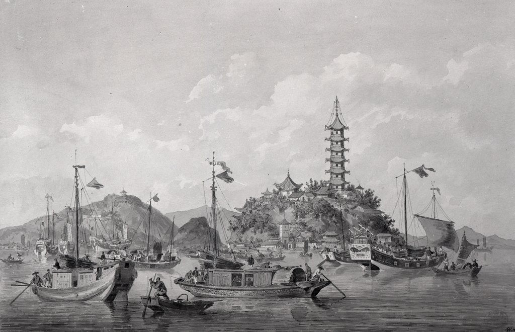 Detail of View of Golden Mountain Island in the Blue River, China, c.1794 by William Alexander