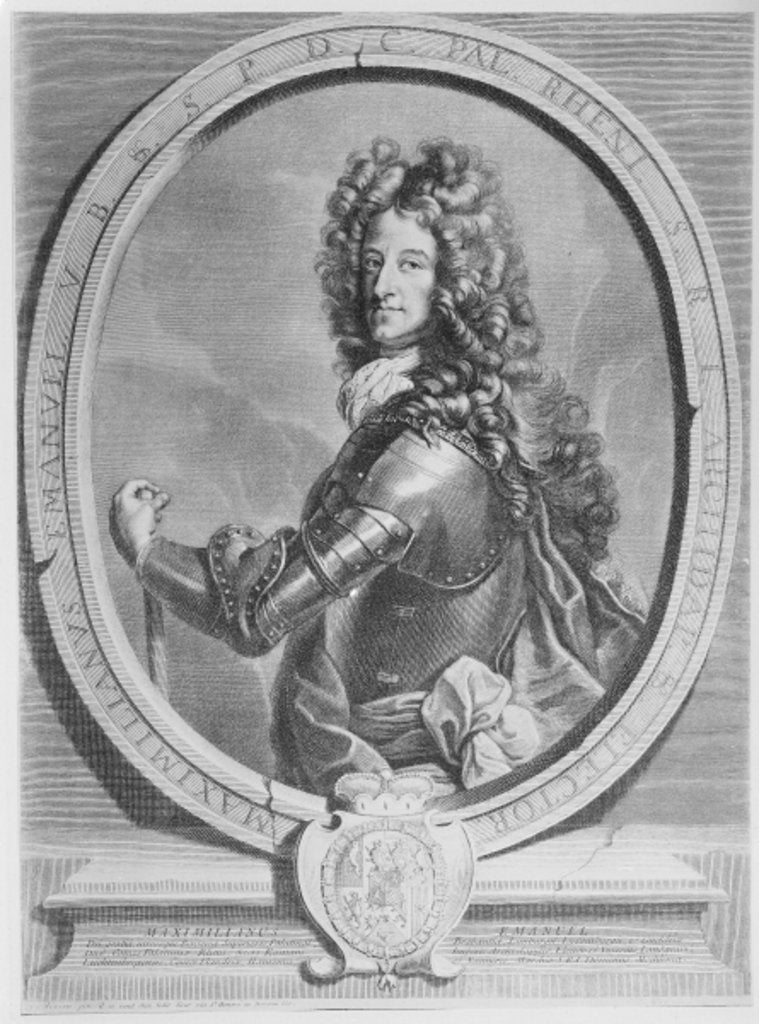 Detail of Maximilian II Emanuel, Elector of Bavaria, engraved by Cornelis Vermeulen by Joseph (after) Vivien