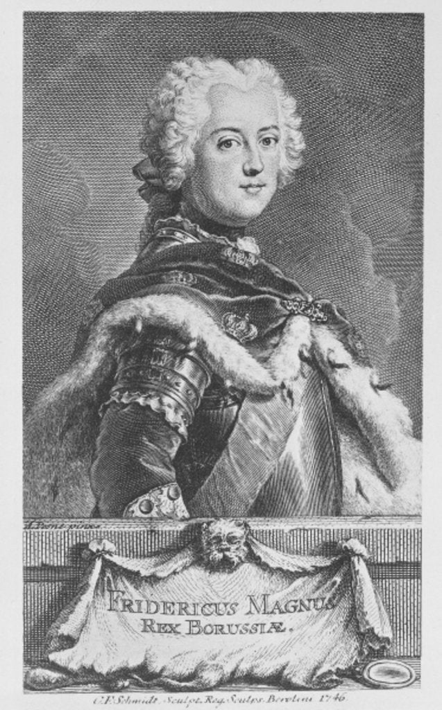 Detail of Friedrich II, King of Prussia by Antoine (after) Pesne