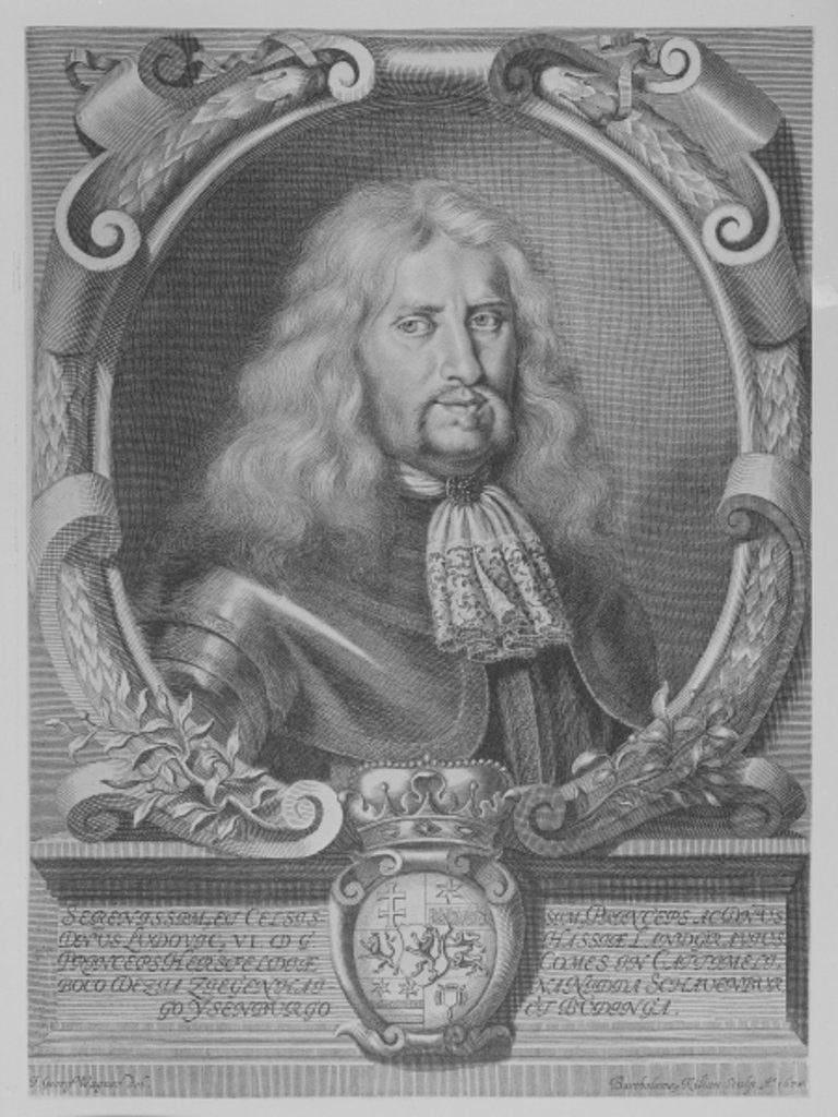 Detail of Ludwig VI, Landgrave of Hesse-Darmstadt, engraved by Bartholomaus Kilian II, 1678 by Johann Georg (after) Wagner