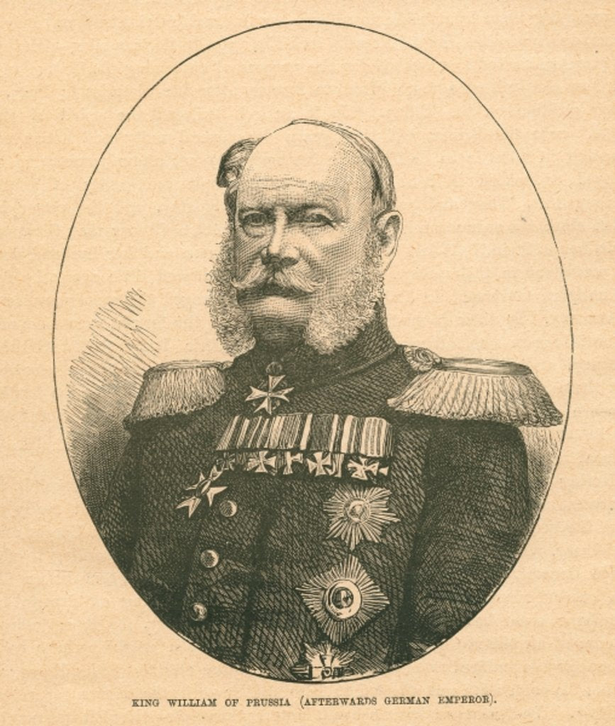 Detail of William I, King of Prussia by English School