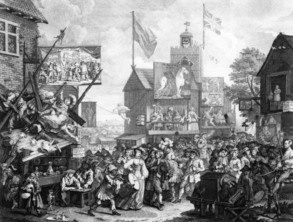 Detail of Southwark Fair, 1733 by William Hogarth