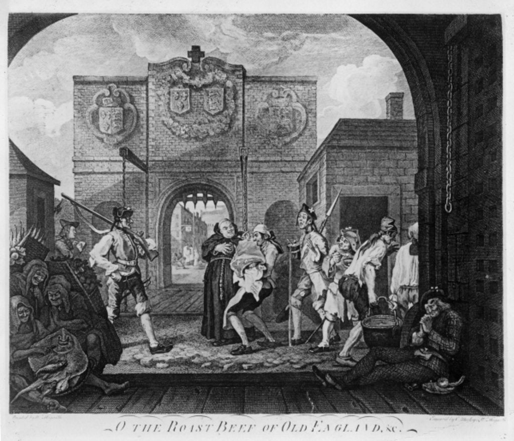 Detail of The Gate of Calais, or O The Roast Beef of Old England, 1749 by William Hogarth