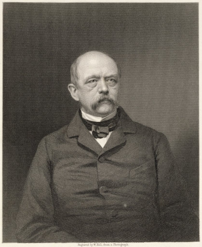 Detail of Portrait of Otto von Bismarck engraved by William Holl from a photograph, pub. by William Mackenzie by Anonymous
