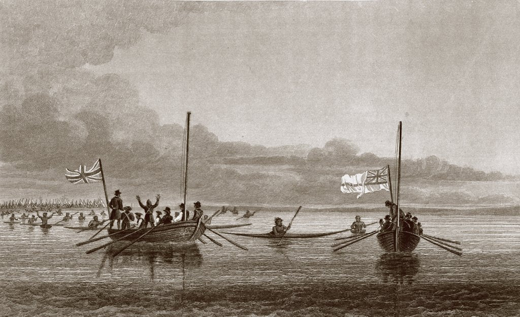 Detail of Eskimaux Coming Towards the Boats in Shoalwater Bay, July 7, 1826 by George Back
