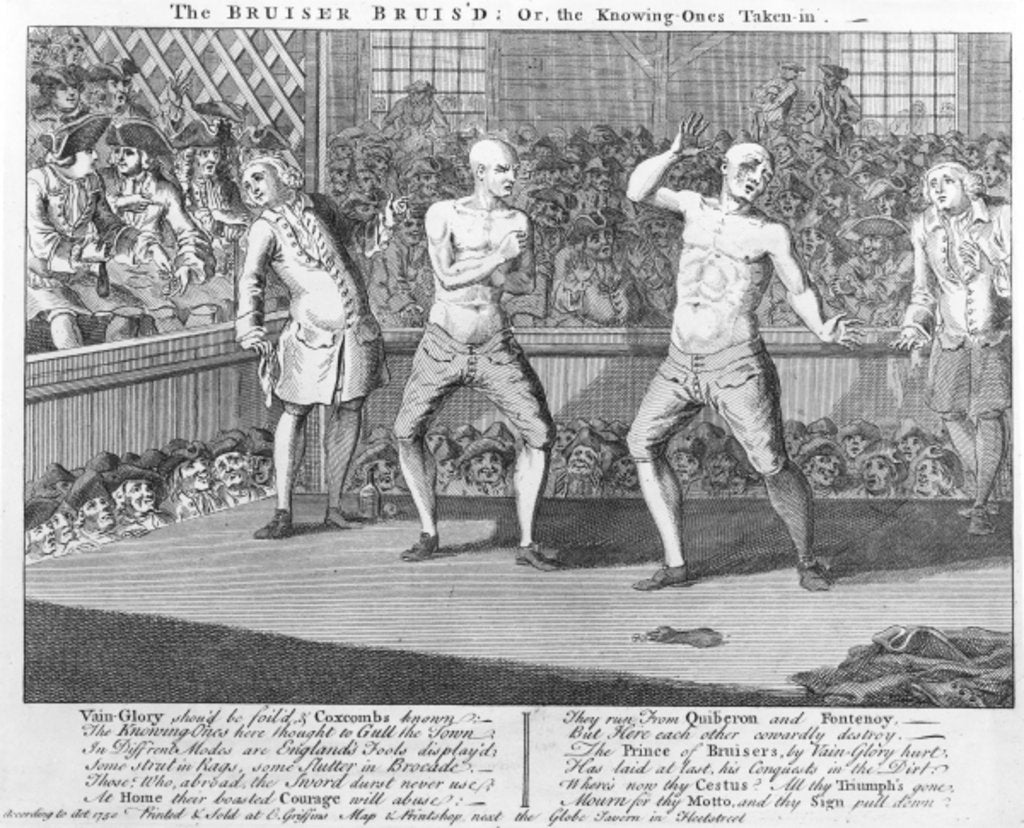 Detail of The Bruiser Bruis'd, Or, the Knowing-Ones Taken-in, 1750 by English School