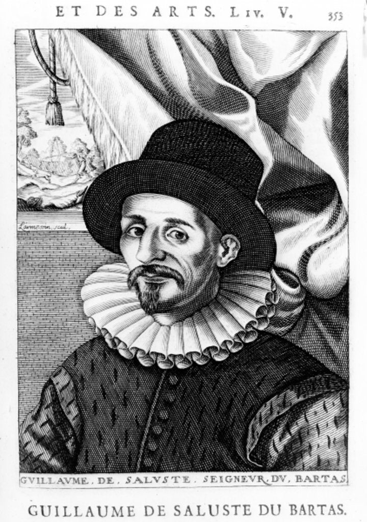 Detail of Guillaume de Salluste du Bartas by de Larmessin