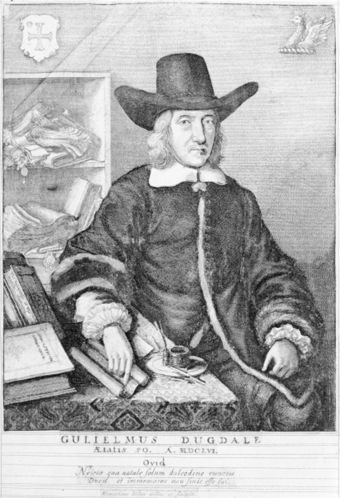 Detail of William Dugdale, 1656 by Wenceslaus Hollar