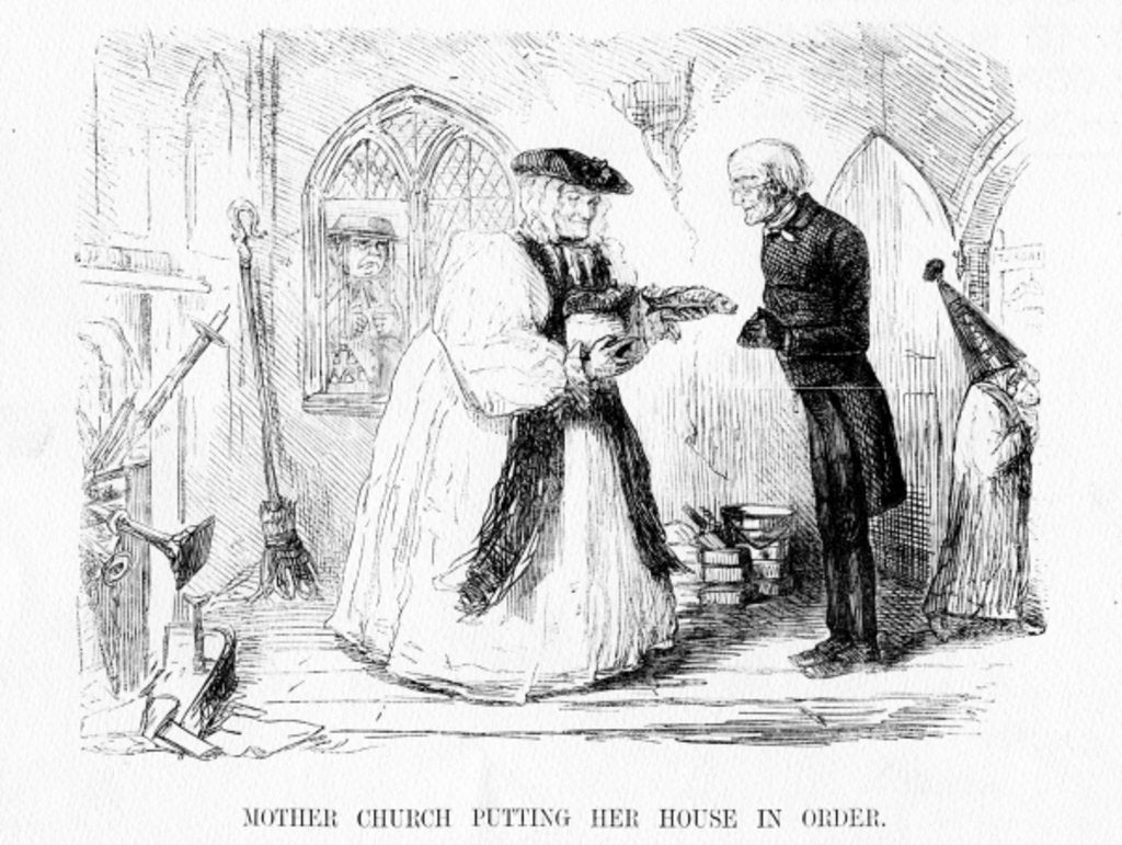 Detail of Mother church putting her house in orde' by English School