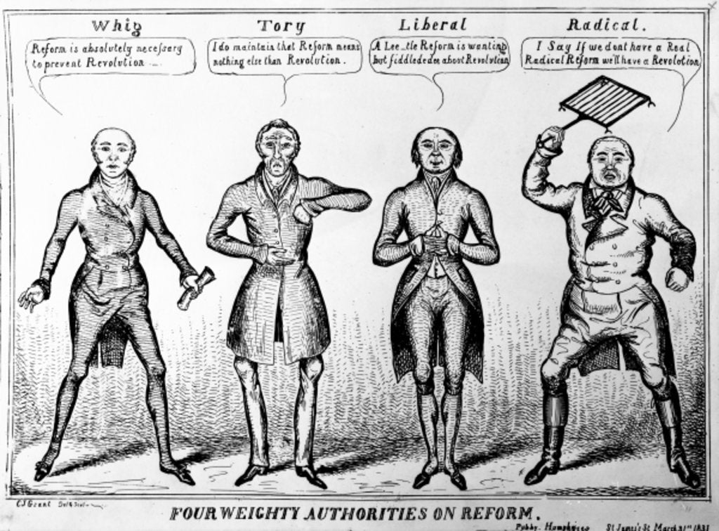 Detail of Four Weighty Authorities on Reform, 1831 by Charles Jameson Grant