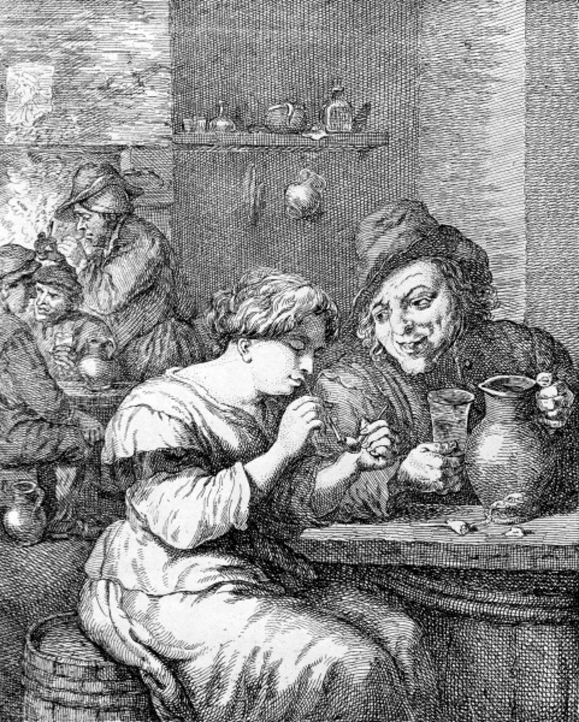 Detail of Interior of an Inn by David the Younger Teniers