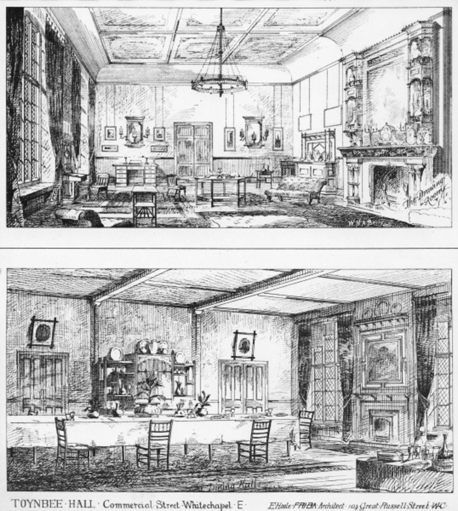 Detail of Interior of Toynbee Hall by William H Atkin-Berry