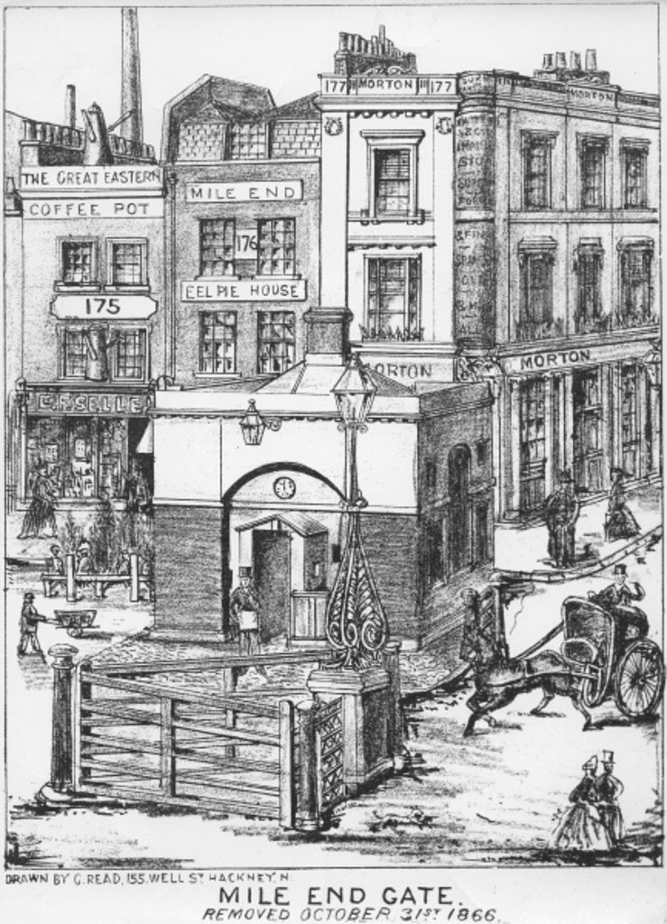 Detail of Mile End Gate, c.1866 by English School