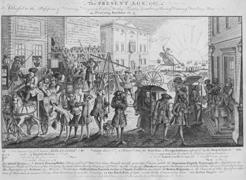 Detail of The Present Age, 1767, published in 1749 by Louis Philippe Boitard