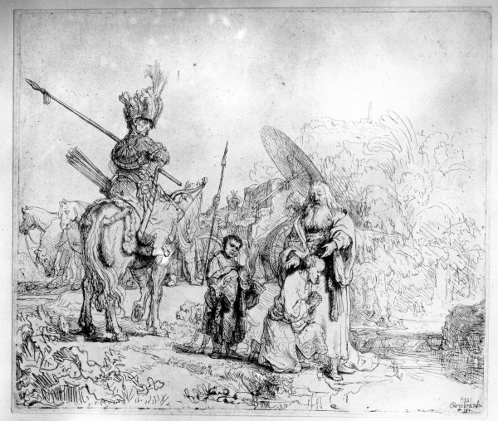 Detail of The Baptism of the Eunuch, 1641 by Rembrandt Harmensz. van Rijn