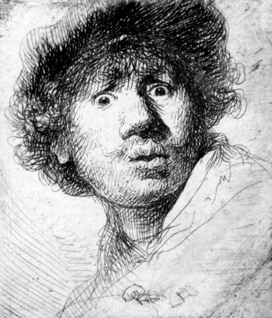 Detail of Self Portrait, 1630 by Rembrandt Harmensz. van Rijn
