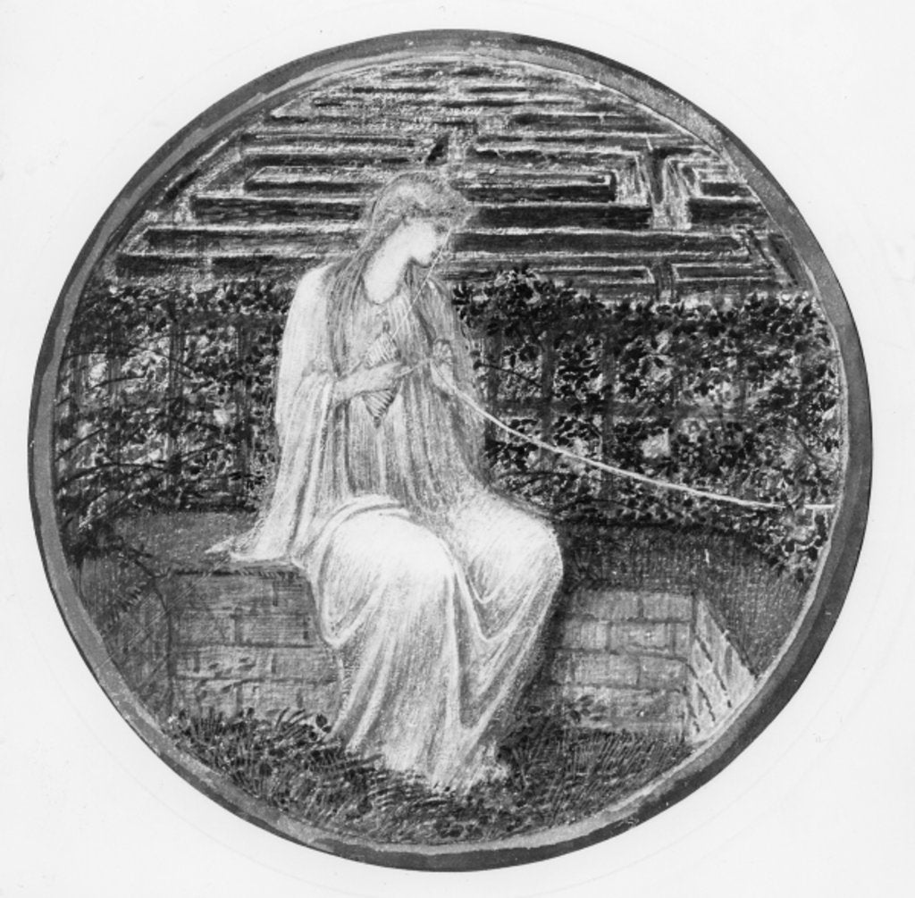 Detail of Love in a Tangle by Edward Coley Burne-Jones