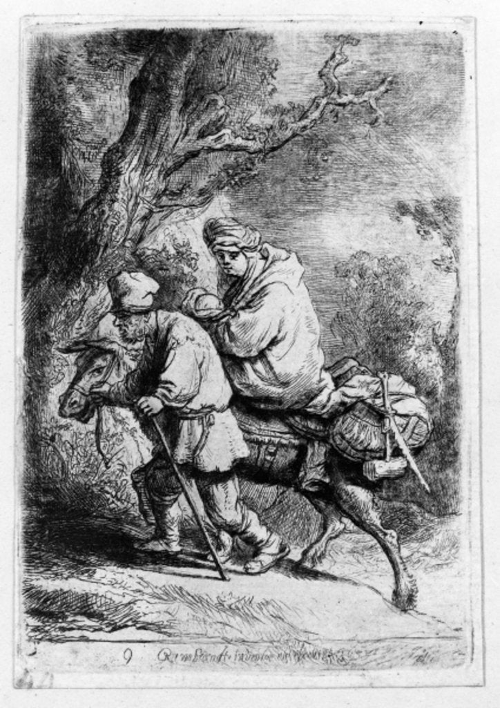 Detail of The Flight into Egypt, 1633 by Rembrandt Harmensz. van Rijn