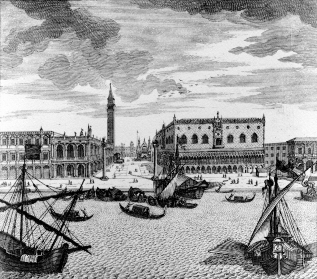 Detail of View of St. Mark's Square from the Lagoon, Venice by Francesco Zucchi