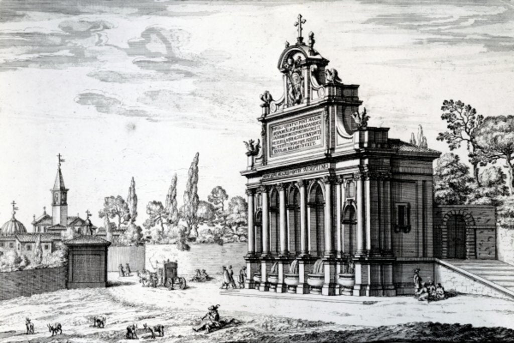 Detail of Fontana dell'Acqua Paola by Giovanni Battista Falda