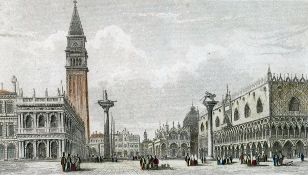 Detail of Piazzetta di San Marco by Giovanni Pividor