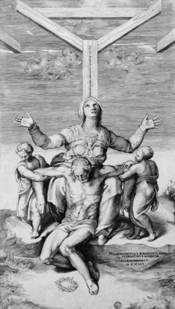 Detail of Pieta by Michelangelo Buonarroti