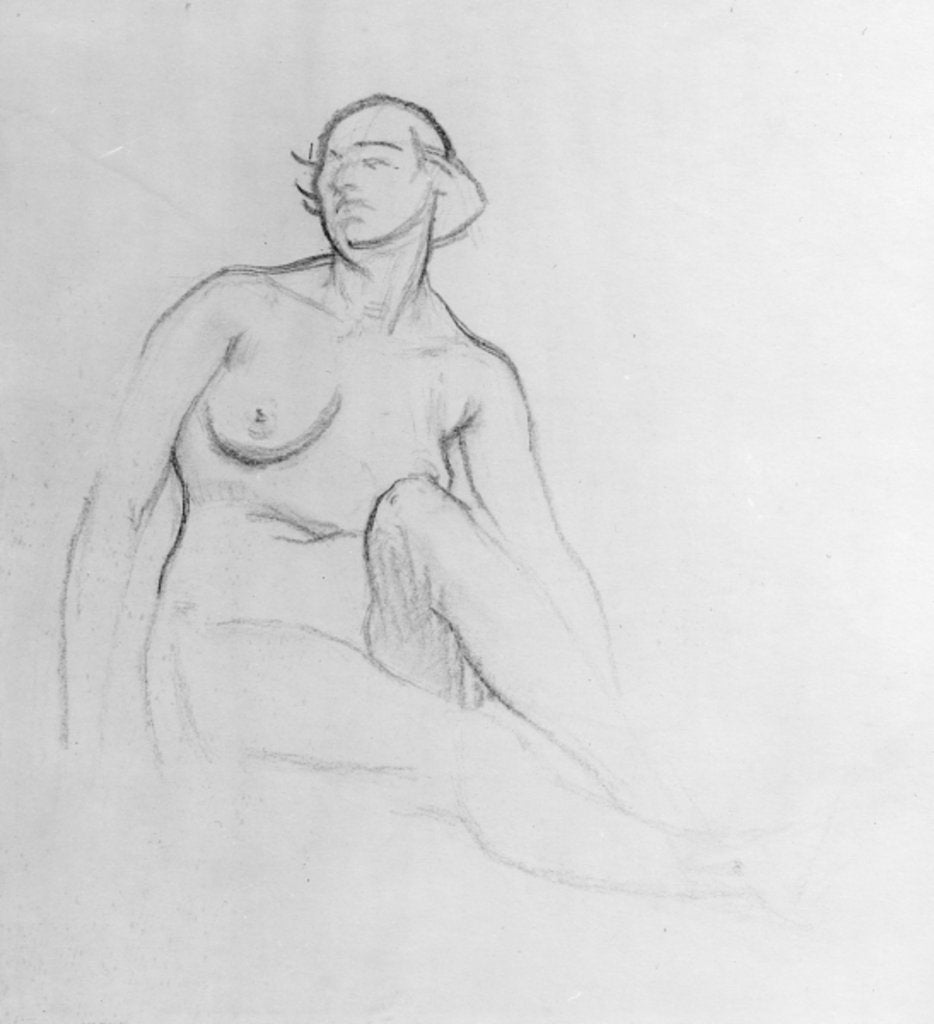 Detail of Study of a nude woman, 1915 by Isaac Rosenberg