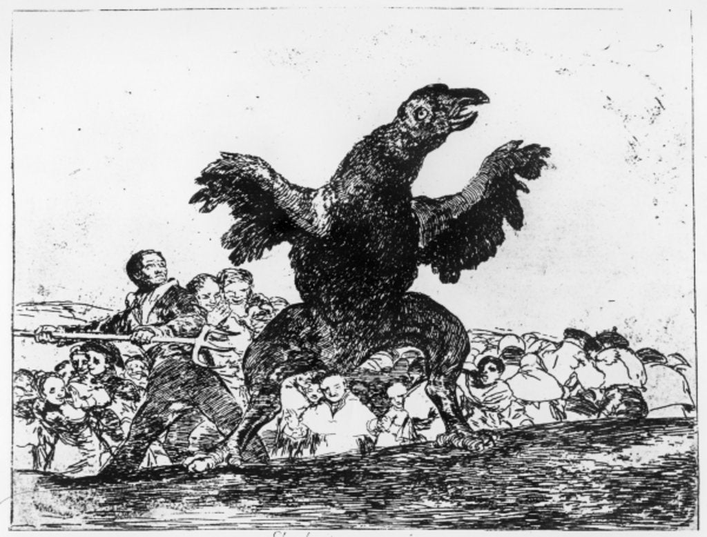 Detail of The Carnivorous Vulture, plate 76 from 'The Disasters of War', 1812-20 by Francisco Jose de Goya y Lucientes
