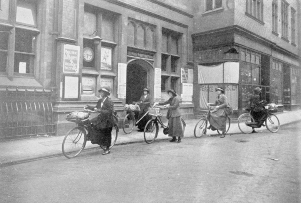 Detail of Women acting as Postmen, War Office photographs, 1916 by English Photographer