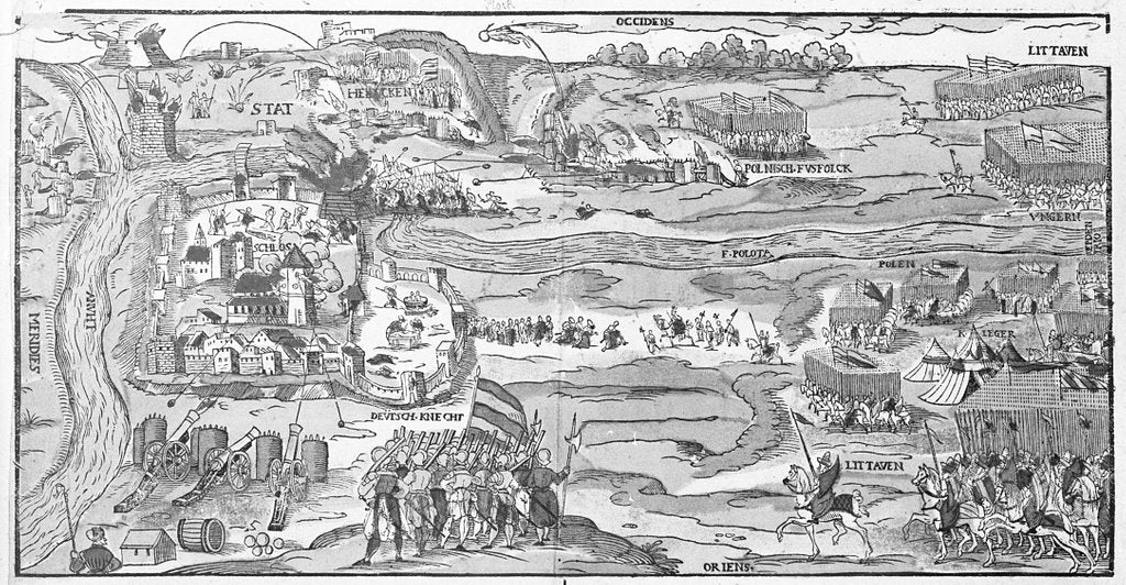 Detail of The Siege of Polotsk in 1579 by Georg the elder Mack