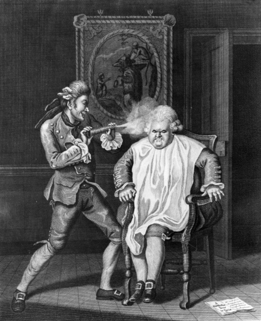 Detail of The Englishman in Paris, lithograph by James Caldwell, 1770 by John Collet