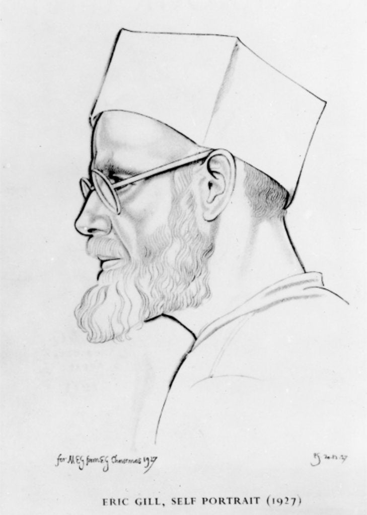 Detail of Self portrait, 1927 by Eric Gill