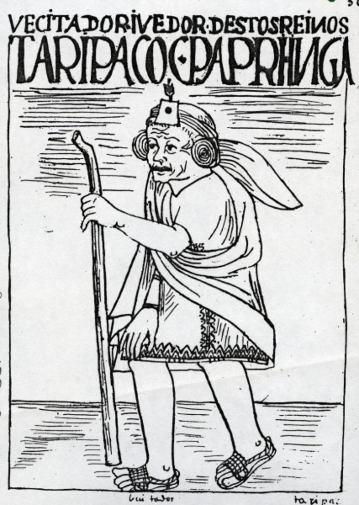 Detail of The Inspector by Felipe Huaman Poma de Ayala