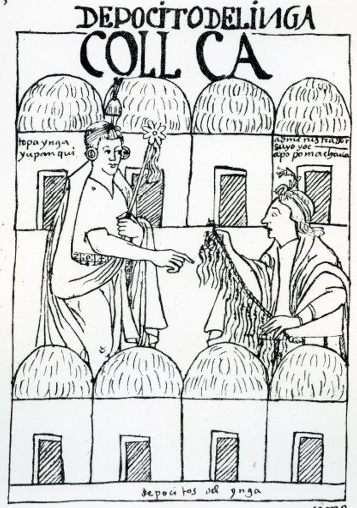 Detail of Inca Storehouses by Felipe Huaman Poma de Ayala