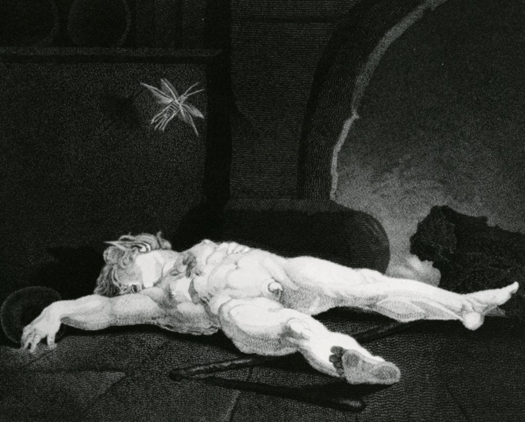 Detail of Puck Basking Asleep Before the Country Hearth by Henry Fuseli