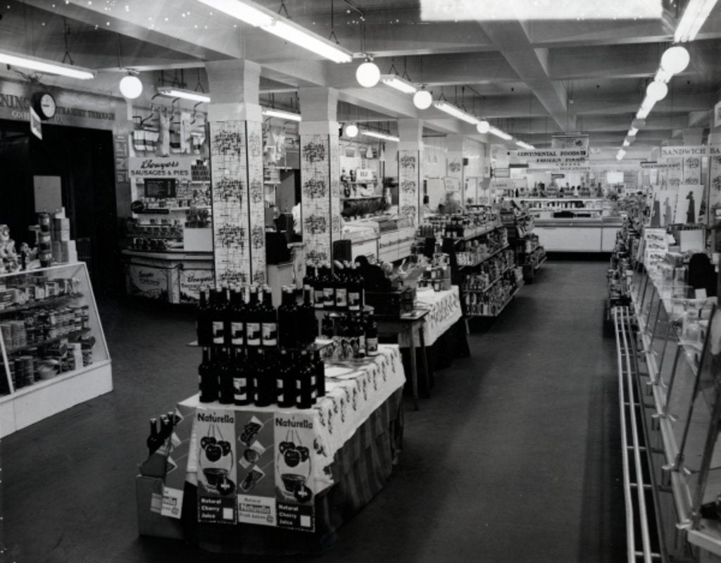 Detail of Interior of a Woolworths store, 1956 by English Photographer