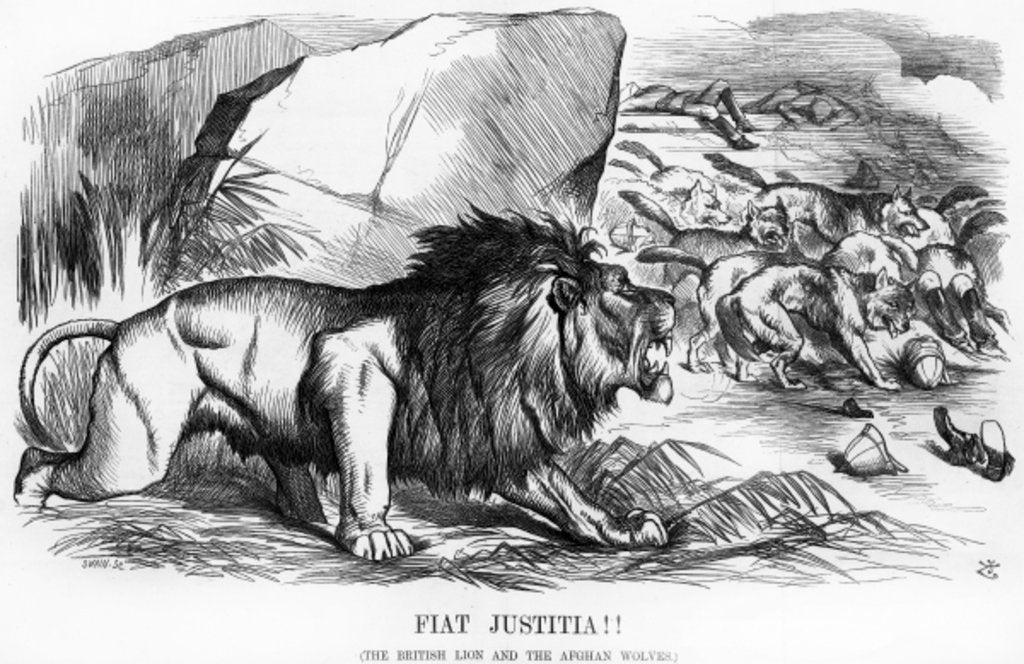 Detail of Fiat Justitia! The British Lion and the Afghan Wolves by John Tenniel