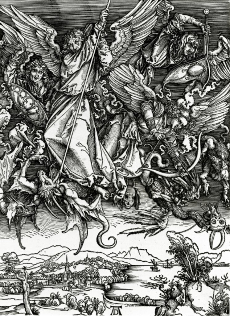 Detail of St. Michael fighting the Dragon, 1498 by Albrecht Dürer or Duerer
