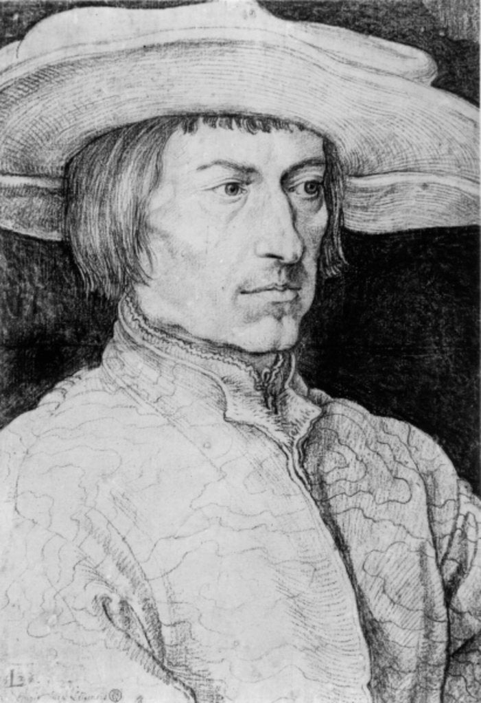Detail of Portrait of an unknown man, 1525 by Albrecht Dürer or Duerer