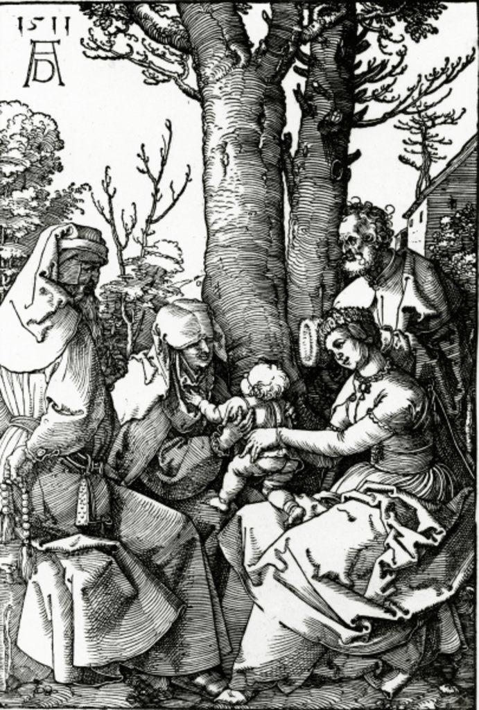 Detail of The Holy Family with St. Anne and St. Joachim, 1511 by Albrecht Dürer or Duerer