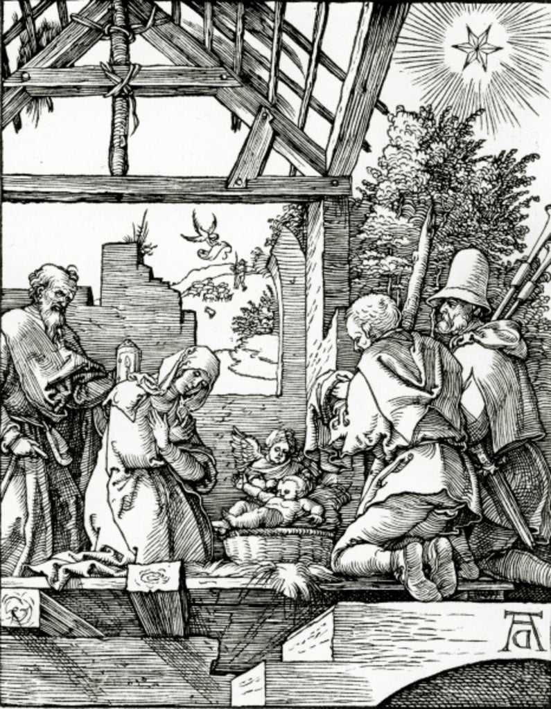Detail of Nativity by Albrecht Dürer or Duerer