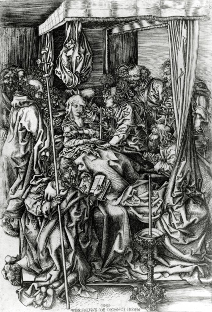 Detail of The Death of the Virgin by Martin Schongauer