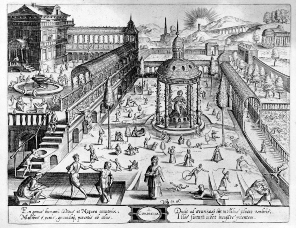 Detail of Composita by Hans (after) Vredeman de Vries