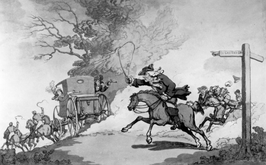 Detail of Fillial Affection, or A Trip to Gretna Green, 1780s by Thomas Rowlandson