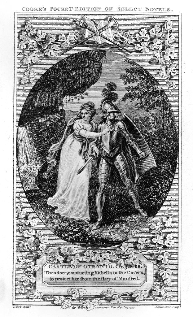 Detail of Illustration from 'The Castle of Otranto', by Horace Walpole, 1765 by English School